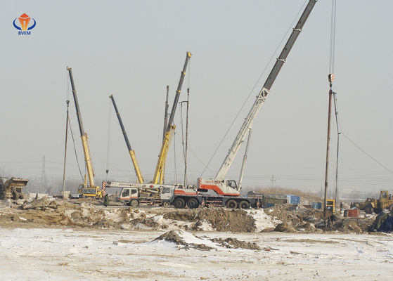Vibroflotação de areia industrial Máquinas pesadas Vibro Substituição de colunas de pedra Melhoria do solo