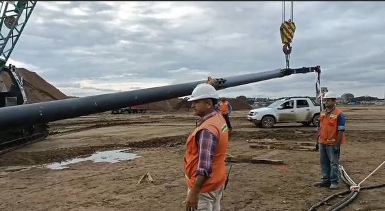 Dispositivo elétrico de empilhamento de compactação Vibro de 180 kW para melhoria do solo