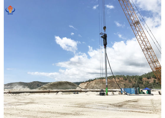 Equipamento de controlo do diâmetro da pilha em tempo real para melhoria do solo