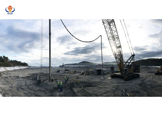 Construção de colunas de pedra Vibroflot de alimentação inferior Melhoria do solo coeso